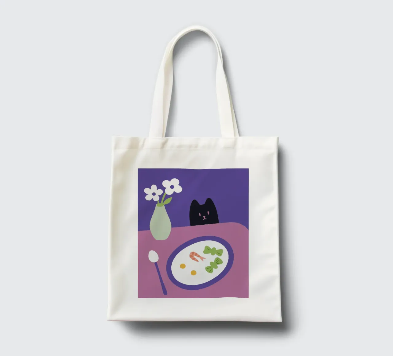 Fiori e cibo per gatti borsa in juta da TRENDY POSTER SHOP