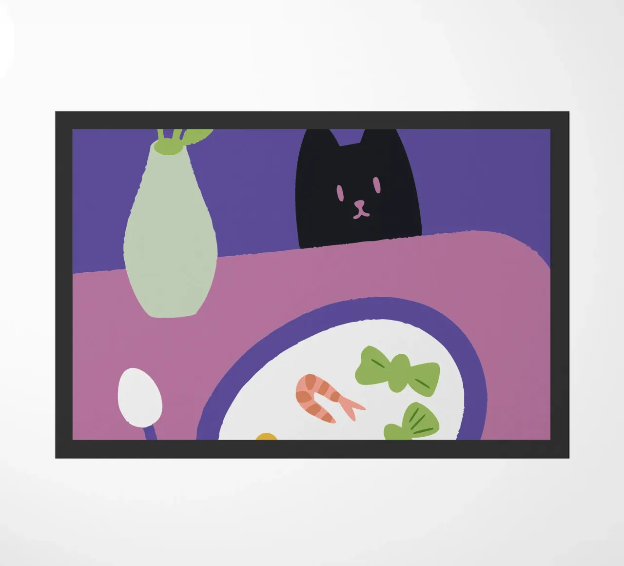Fiori e cibo per gatti zerbino da TRENDY POSTER SHOP