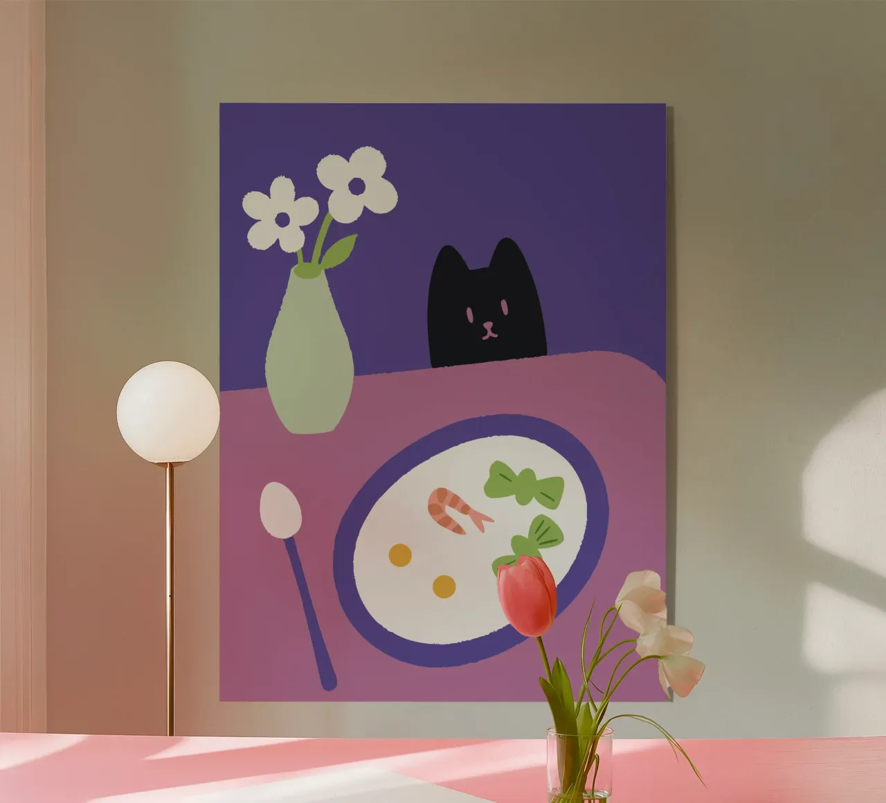 Fiori e cibo per gatti plexiglass da TRENDY POSTER SHOP