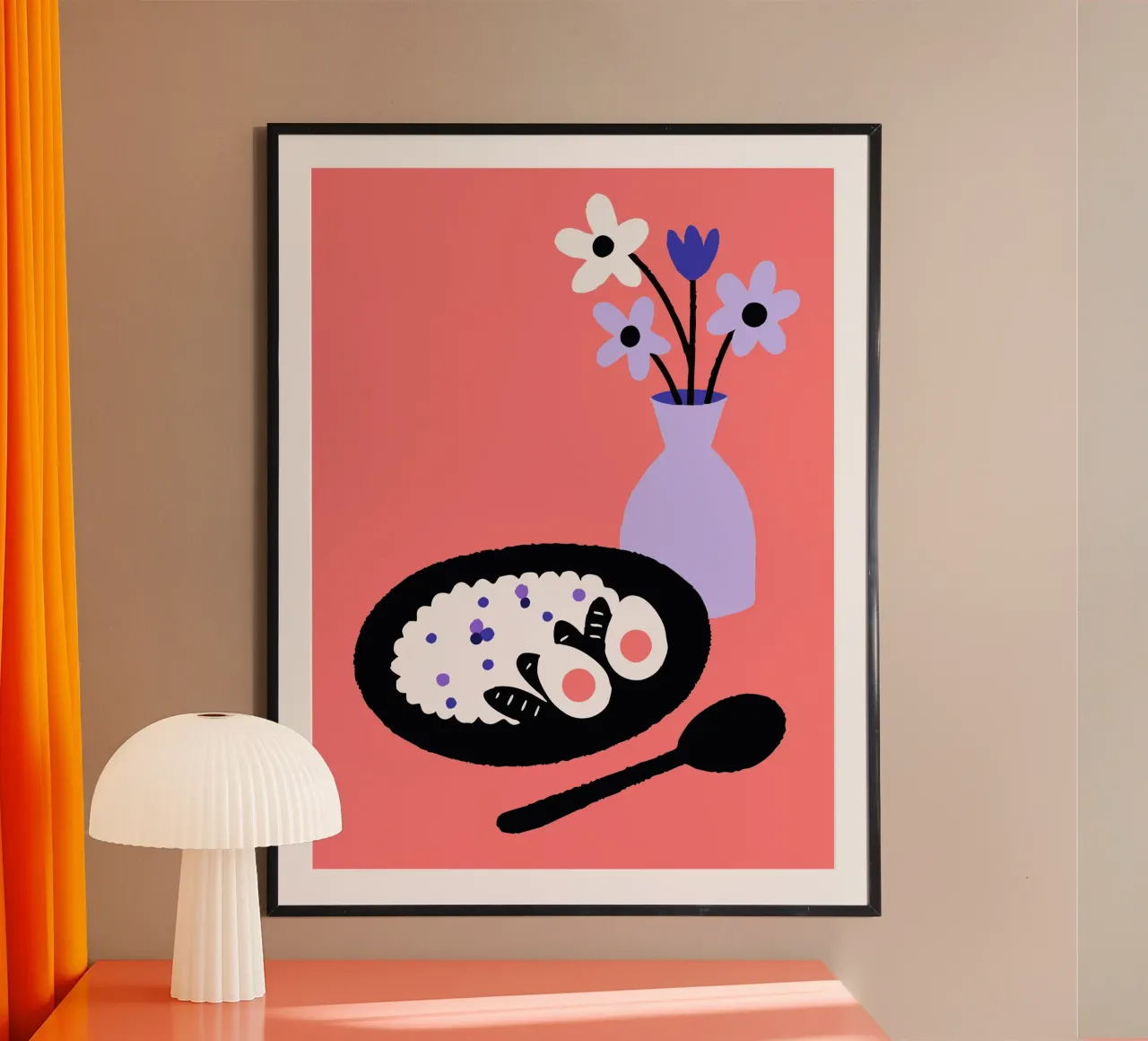 Vaso per uova e fiori poster con telaio in alluminio da TRENDY POSTER SHOP