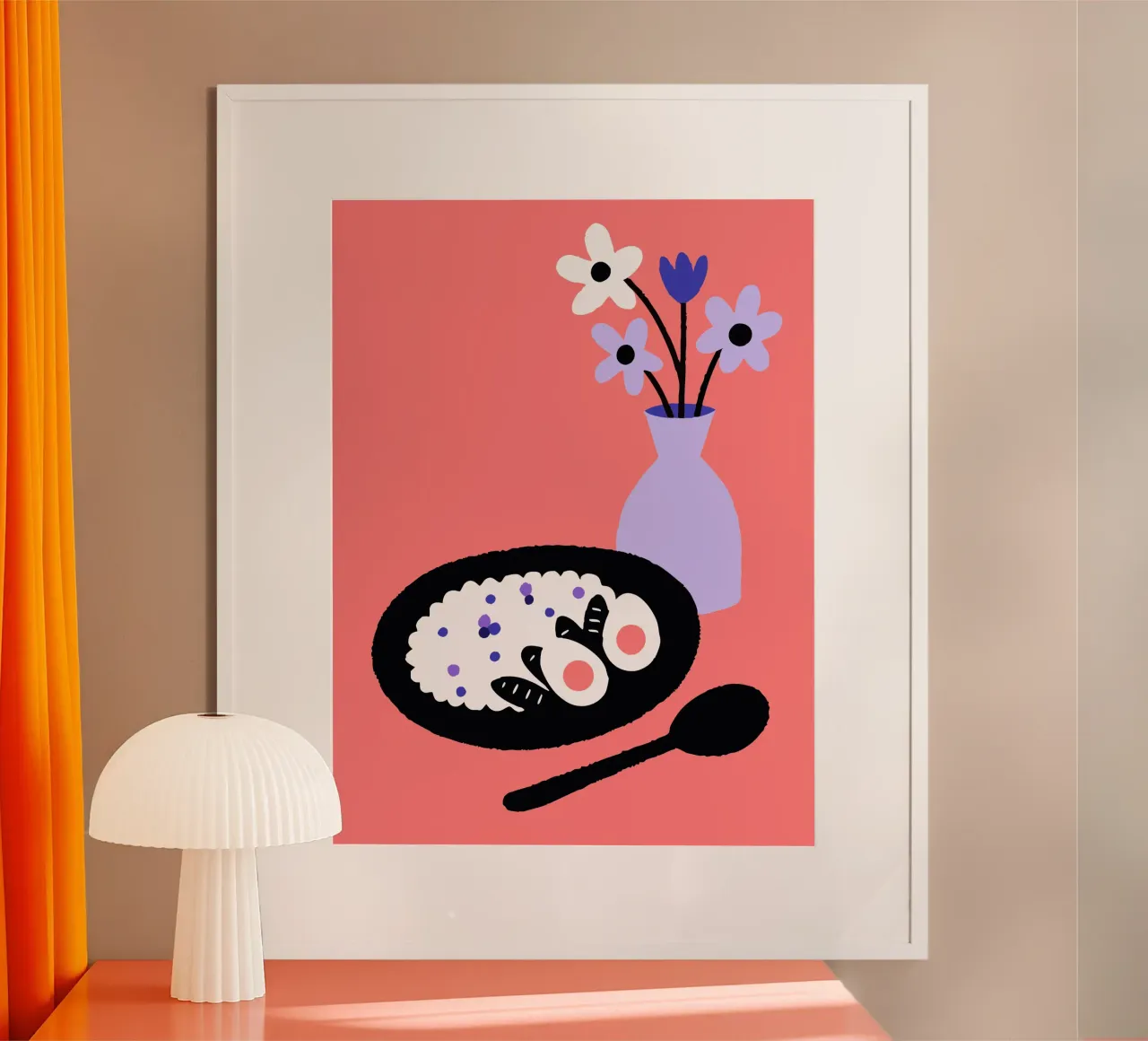 Vaso per uova e fiori poster con telaio in alluminio da TRENDY POSTER SHOP
