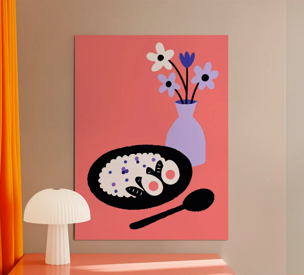 Vaso per uova e fiori poster con telaio in alluminio da TRENDY POSTER SHOP