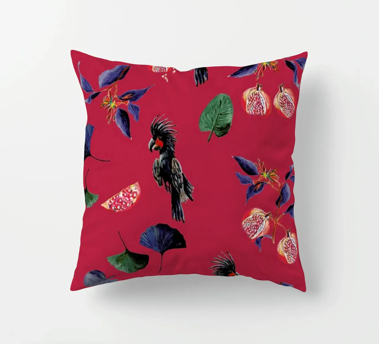 Pomegranates Park Rood cuscino da Femke Zwaan