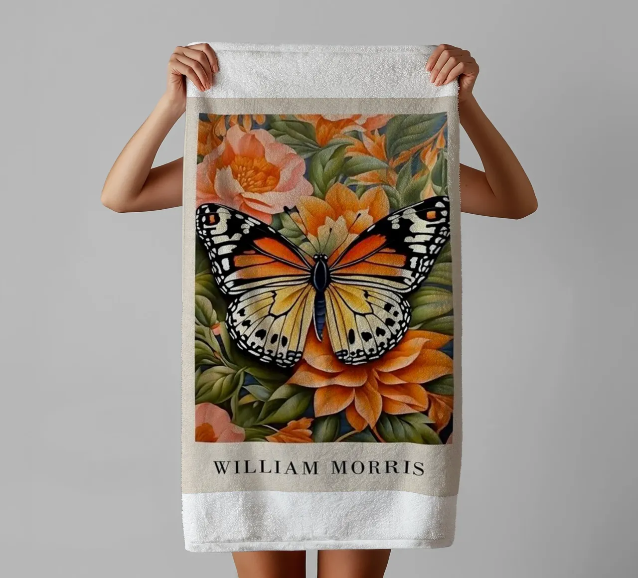 bella farfalla william morris asciugamano da bagno da komo store