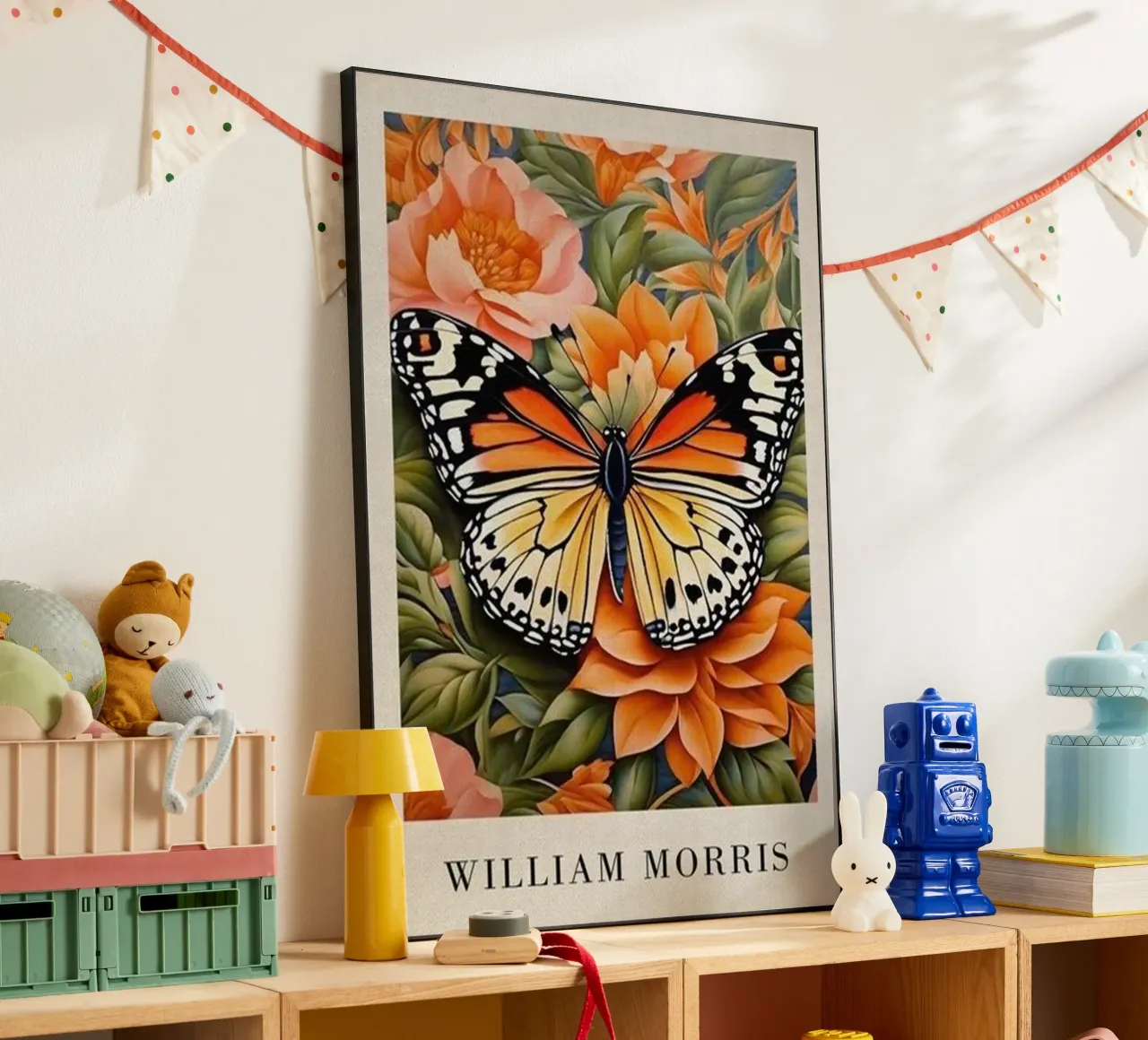 bella farfalla william morris alluminio dibond da komo store