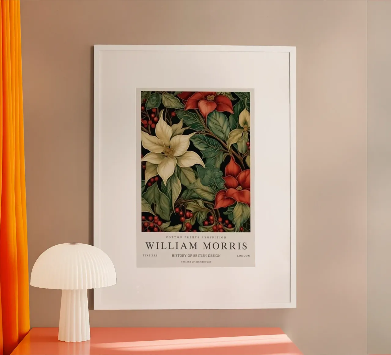 grappoli di bacche fiori rossi william morris poster da komo store