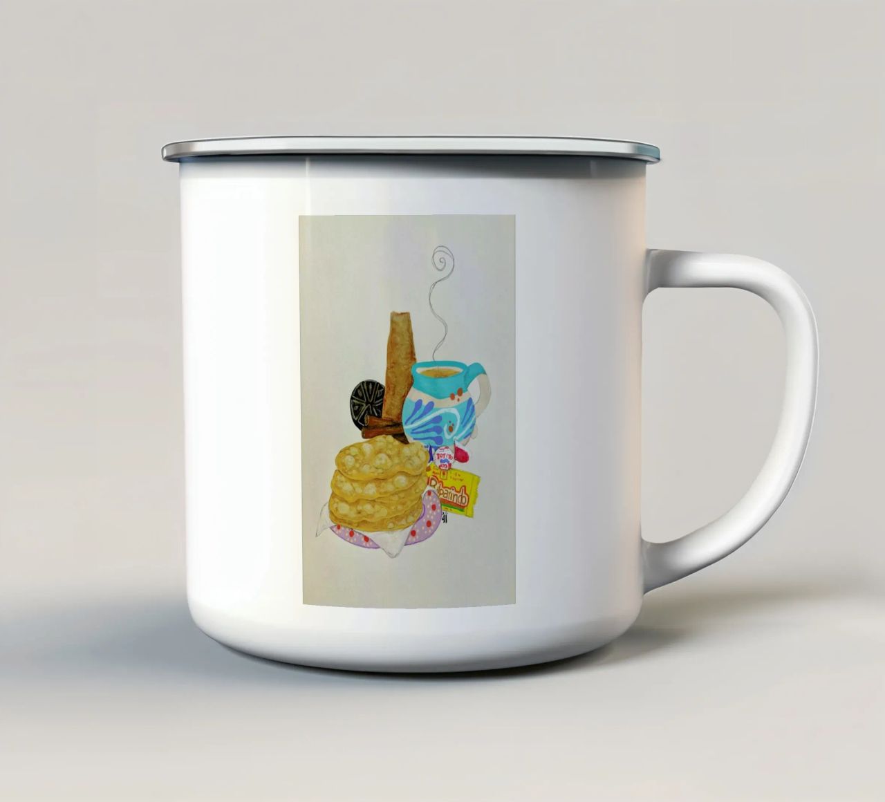Posada Faves tazza in smalto da Paloma Kua