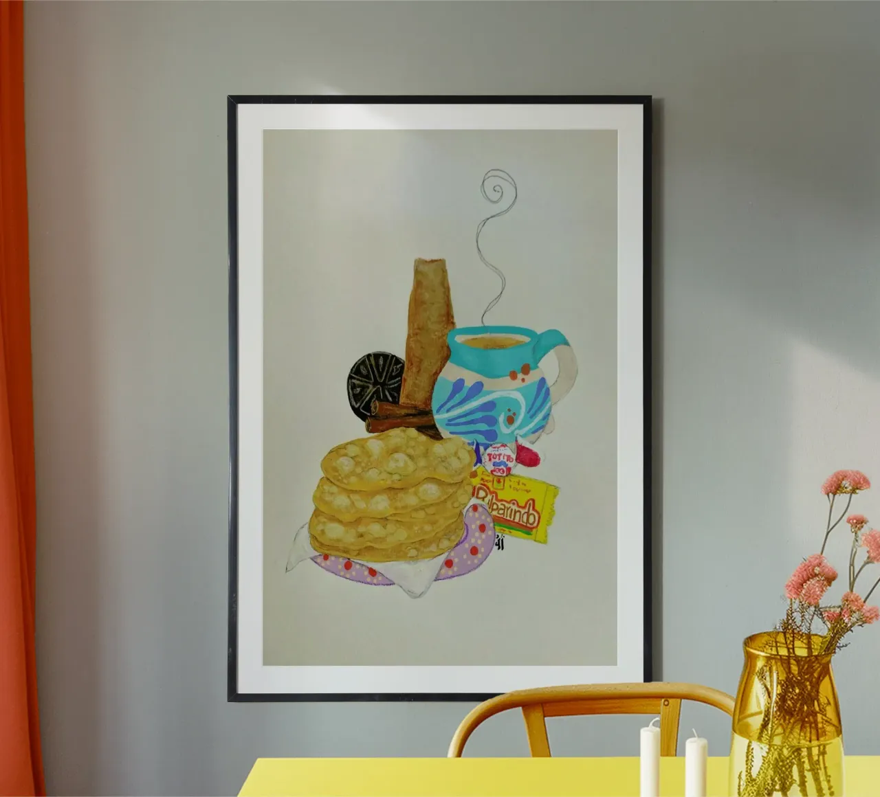 Posada Faves poster con telaio in legno da Paloma Kua