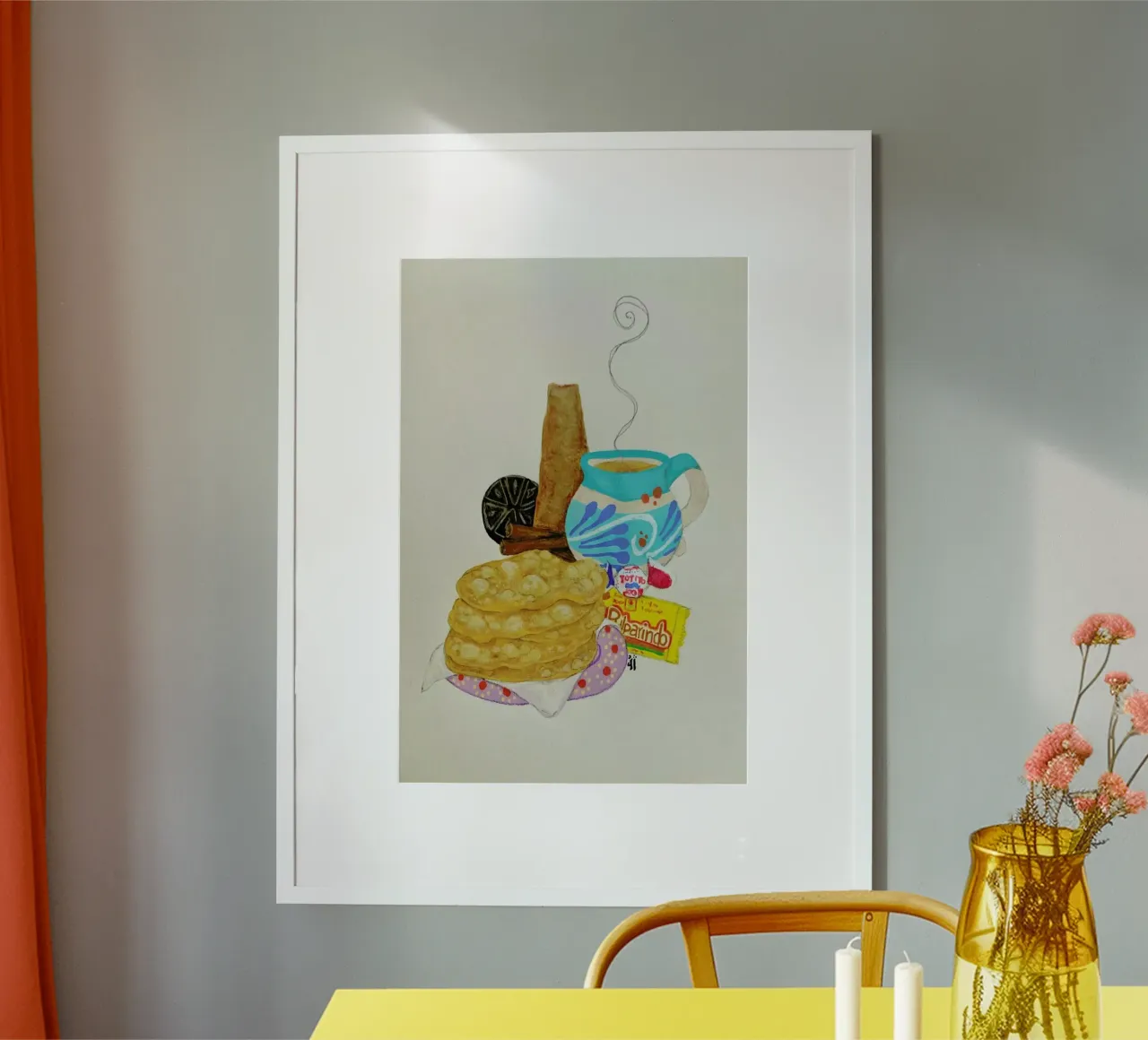 Posada Faves poster con telaio in legno da Paloma Kua
