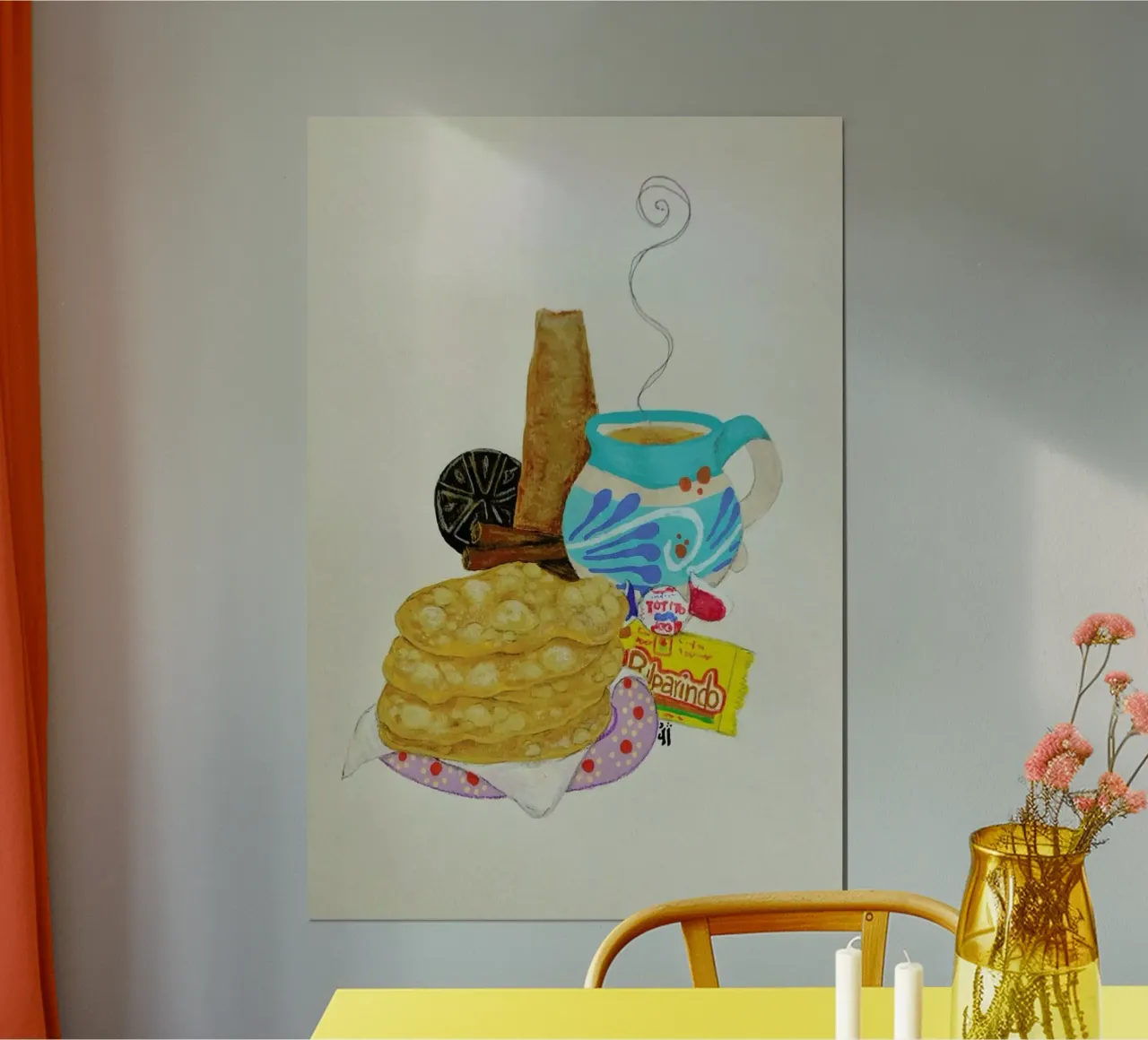 Posada Faves poster con telaio in legno da Paloma Kua