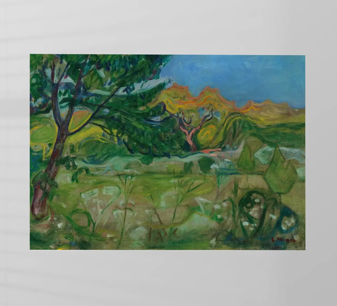 scenario albero colpito dalla luce del sole edvard munch pellicola backlit da cupcup art