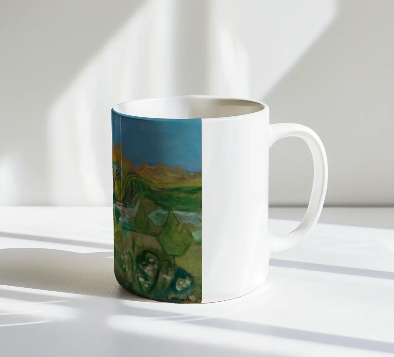 scenario albero colpito dalla luce del sole edvard munch tazza in ceramica da cupcup art