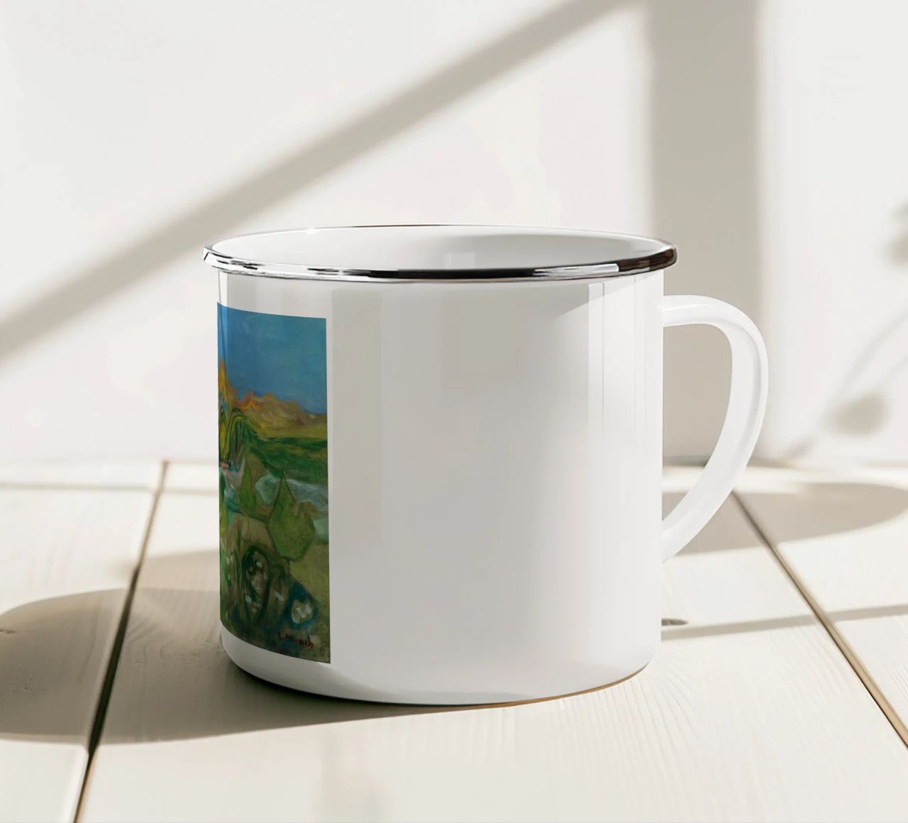 scenario albero colpito dalla luce del sole edvard munch tazza in smalto da cupcup art