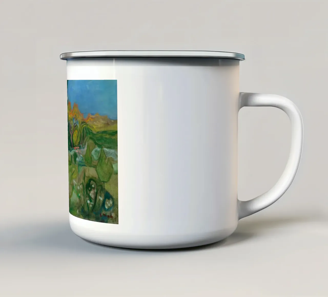scenario albero colpito dalla luce del sole edvard munch tazza in smalto da cupcup art