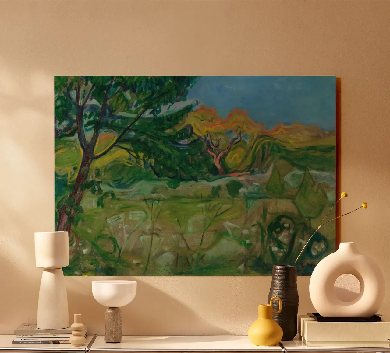 scenario albero colpito dalla luce del sole edvard munch plexiglass da cupcup art