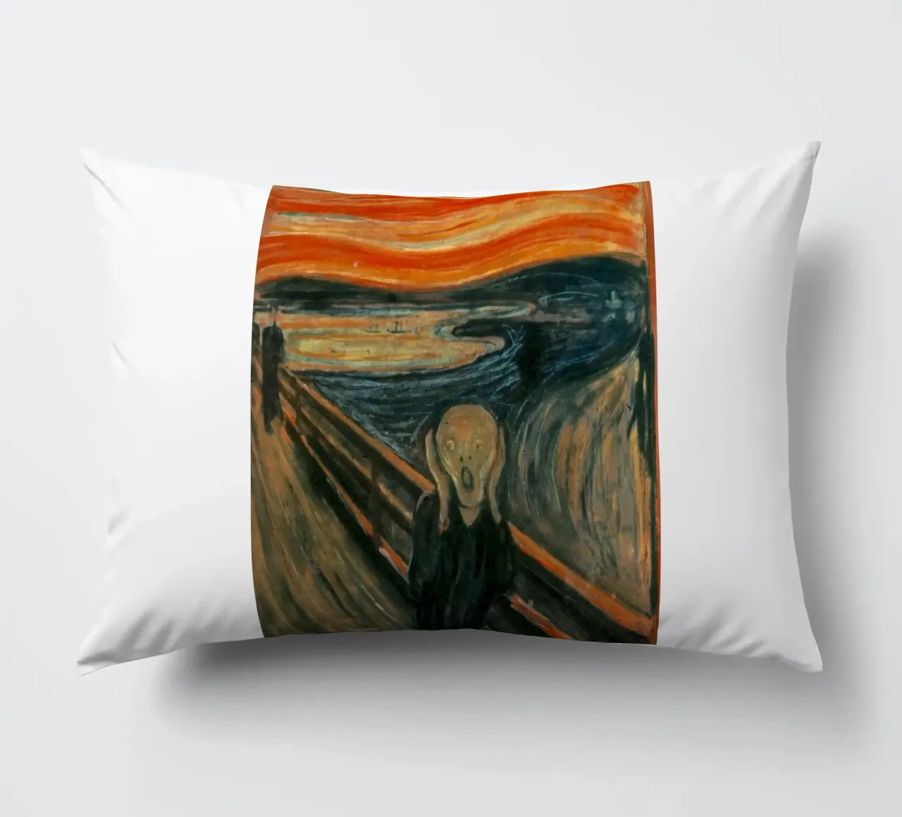 figura urlante mani sul viso edvard munh cuscino da cupcup art