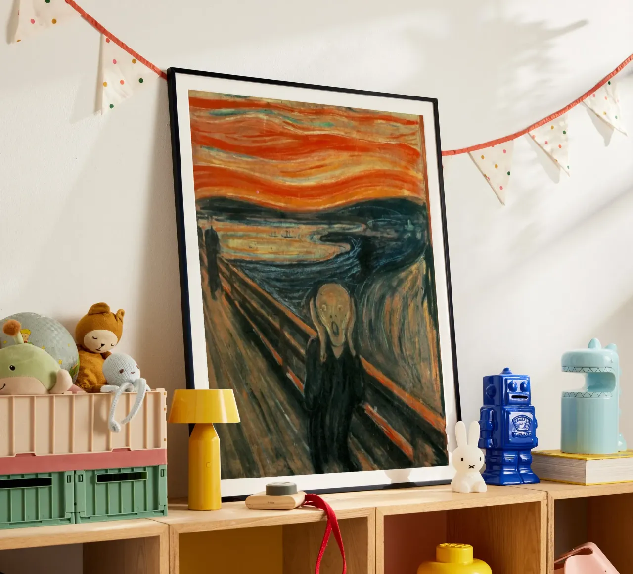 figura urlante mani sul viso edvard munh poster da cupcup art