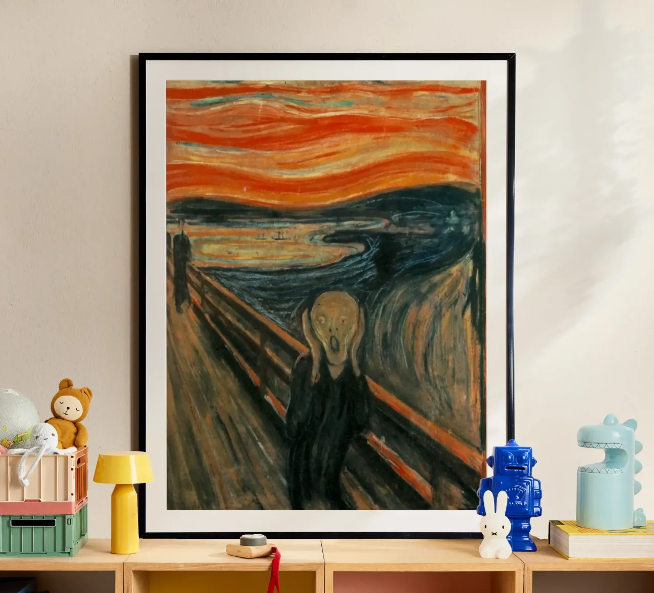 figura urlante mani sul viso edvard munh poster da cupcup art