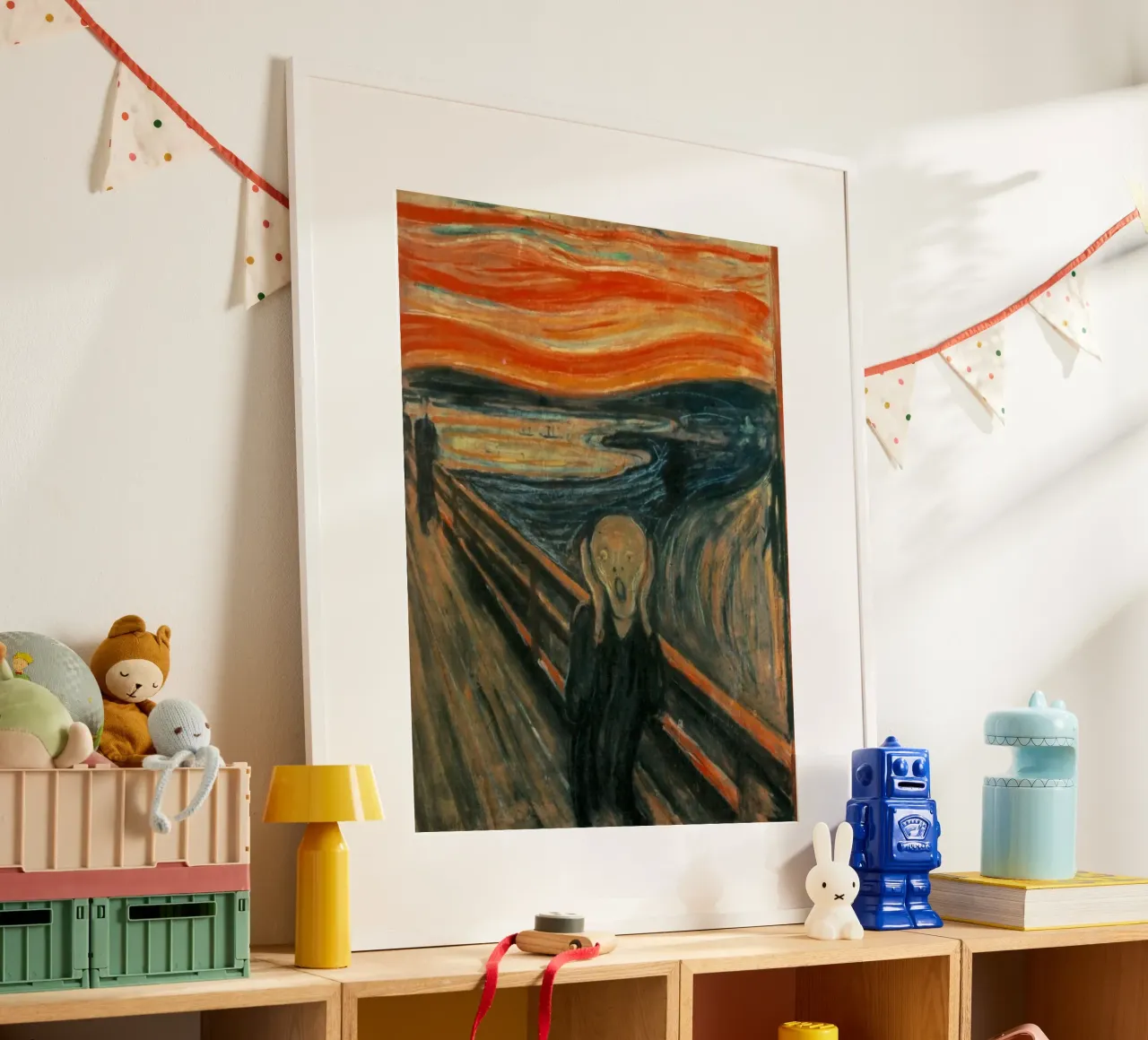 figura urlante mani sul viso edvard munh poster da cupcup art