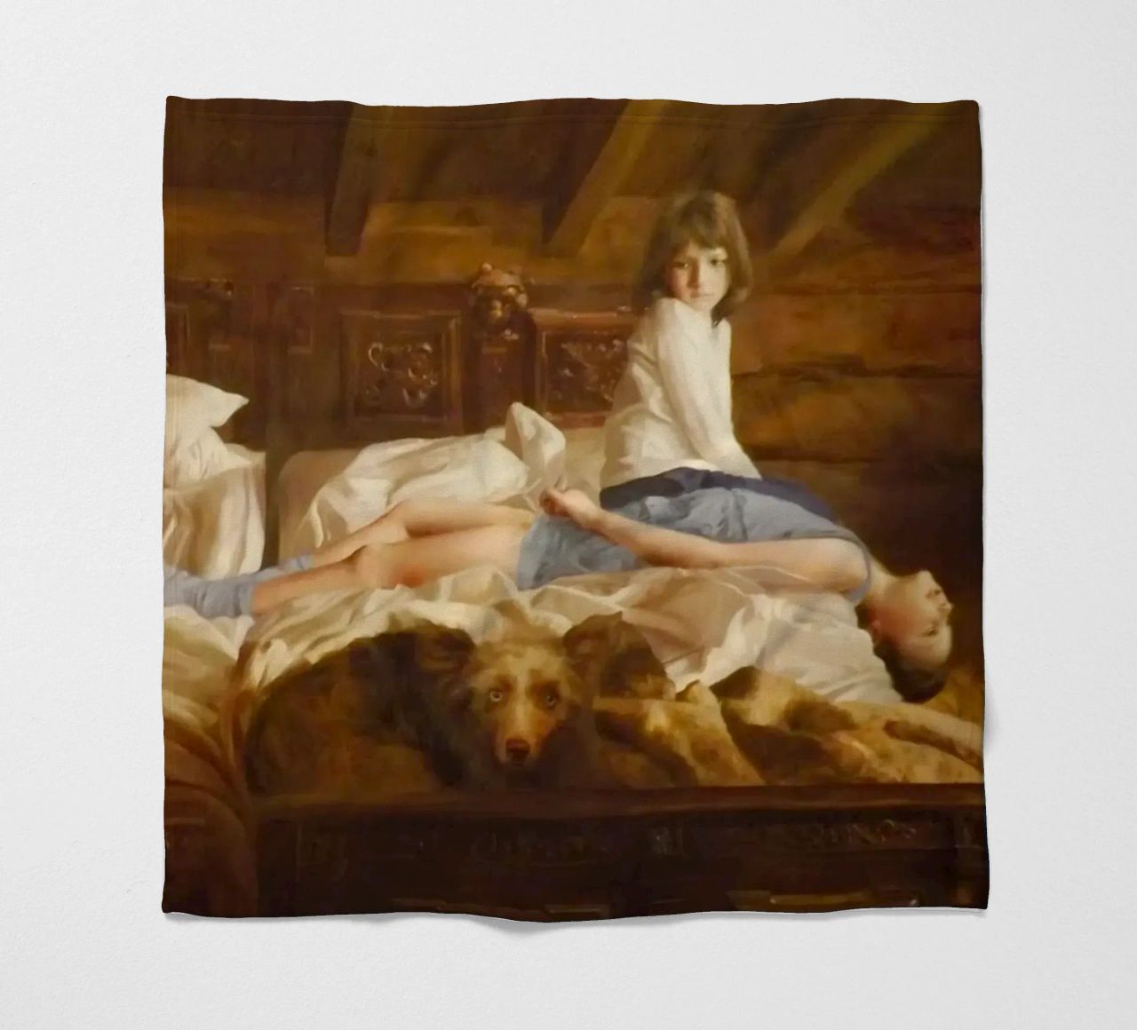 Due ragazze in camera da letto - Guillermo Lorca garcia coperta in pile da Stuart