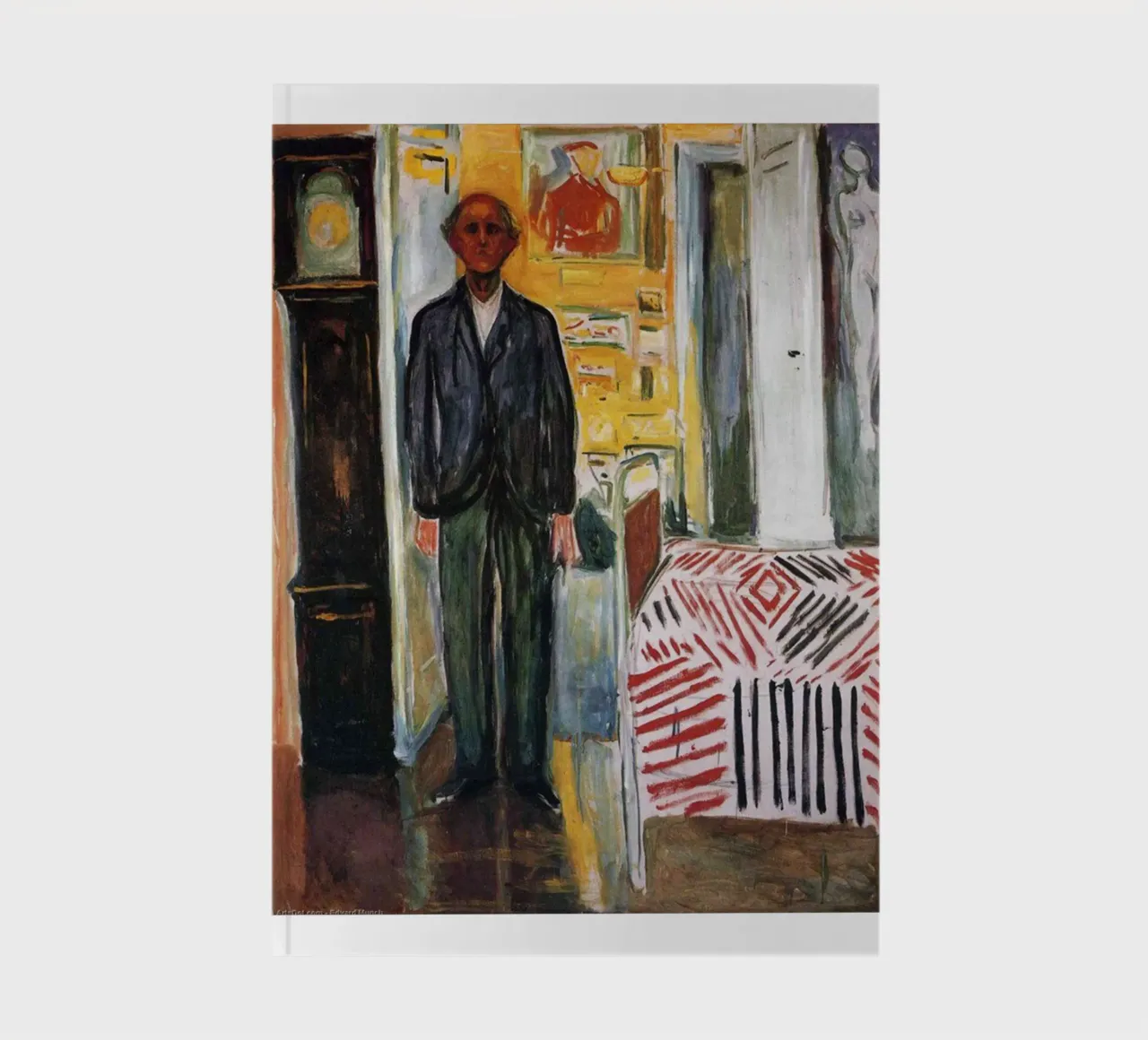 standing next to edvard munch's bed notebook by cupcup art