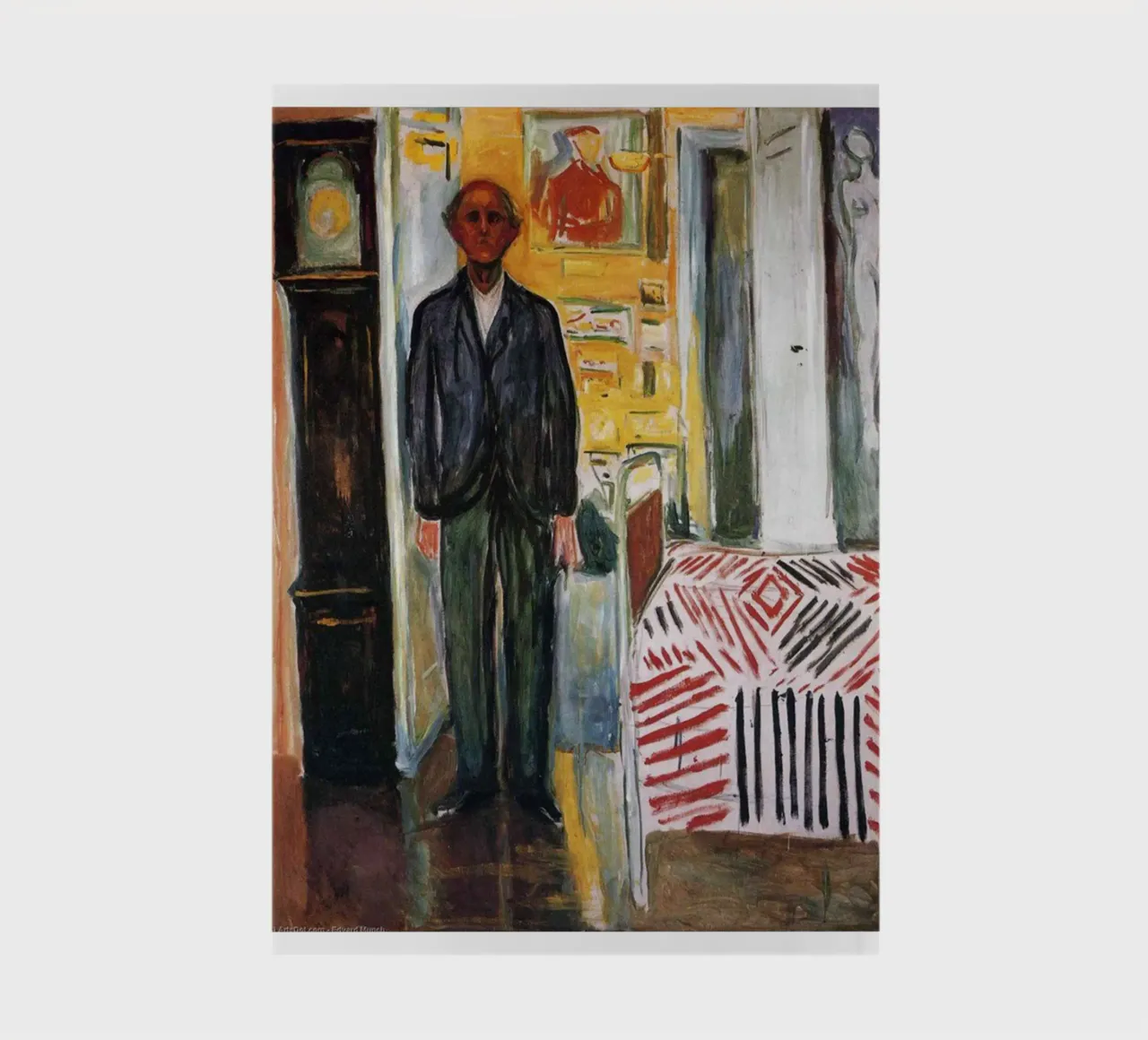 standing next to edvard munch's bed notebook by cupcup art