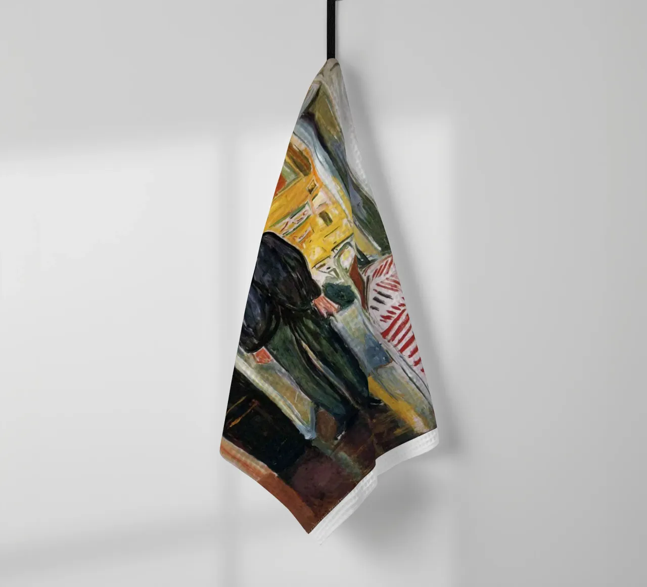 in piedi accanto al letto di edvard munch canovaccio da cucina da cupcup art