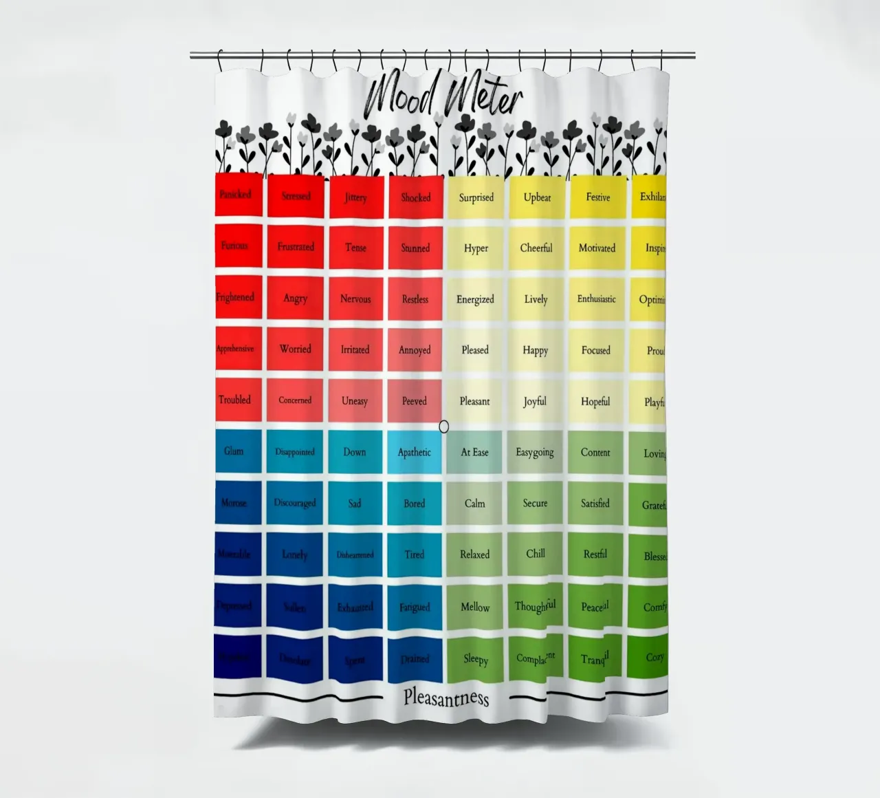 Mood Meter Flower shower curtain by Monikaprint