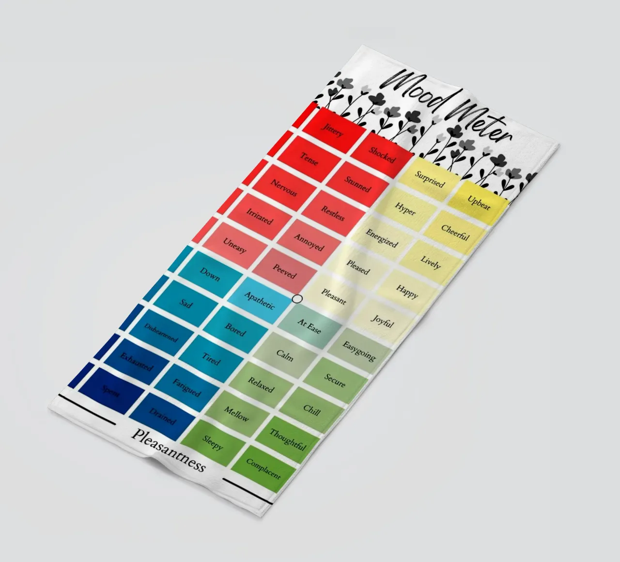 Stemmingsmeter Bloem strandhanddoek van Monikaprint