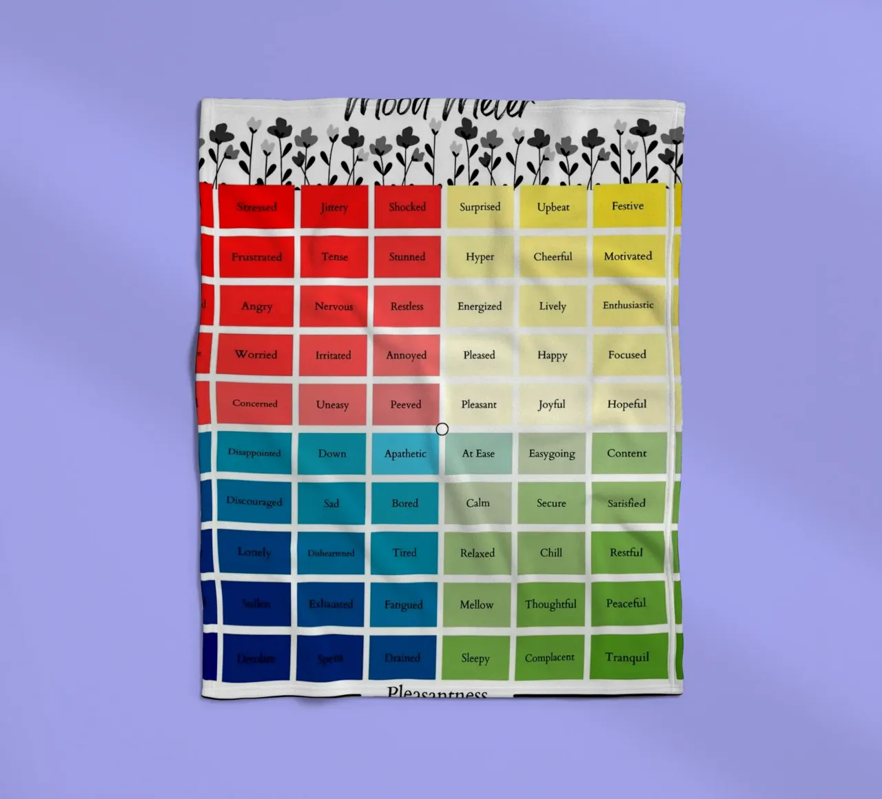 Mood Meter Flower fleece blanket by Monikaprint