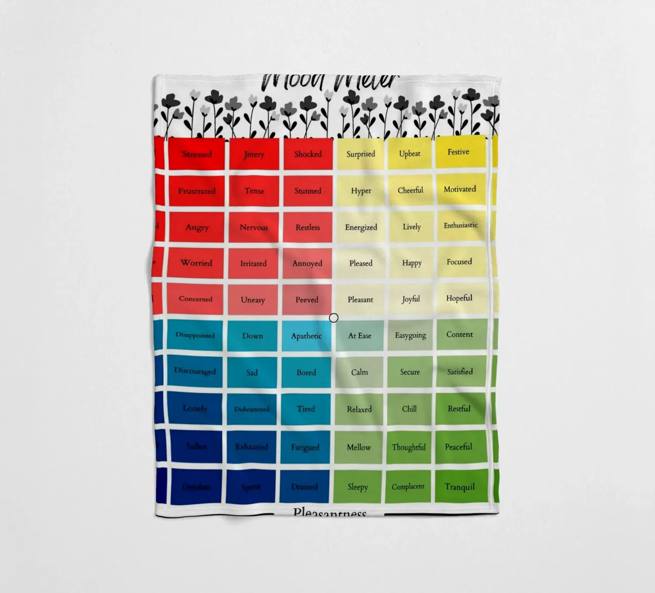 Mood Meter Flower fleece blanket by Monikaprint