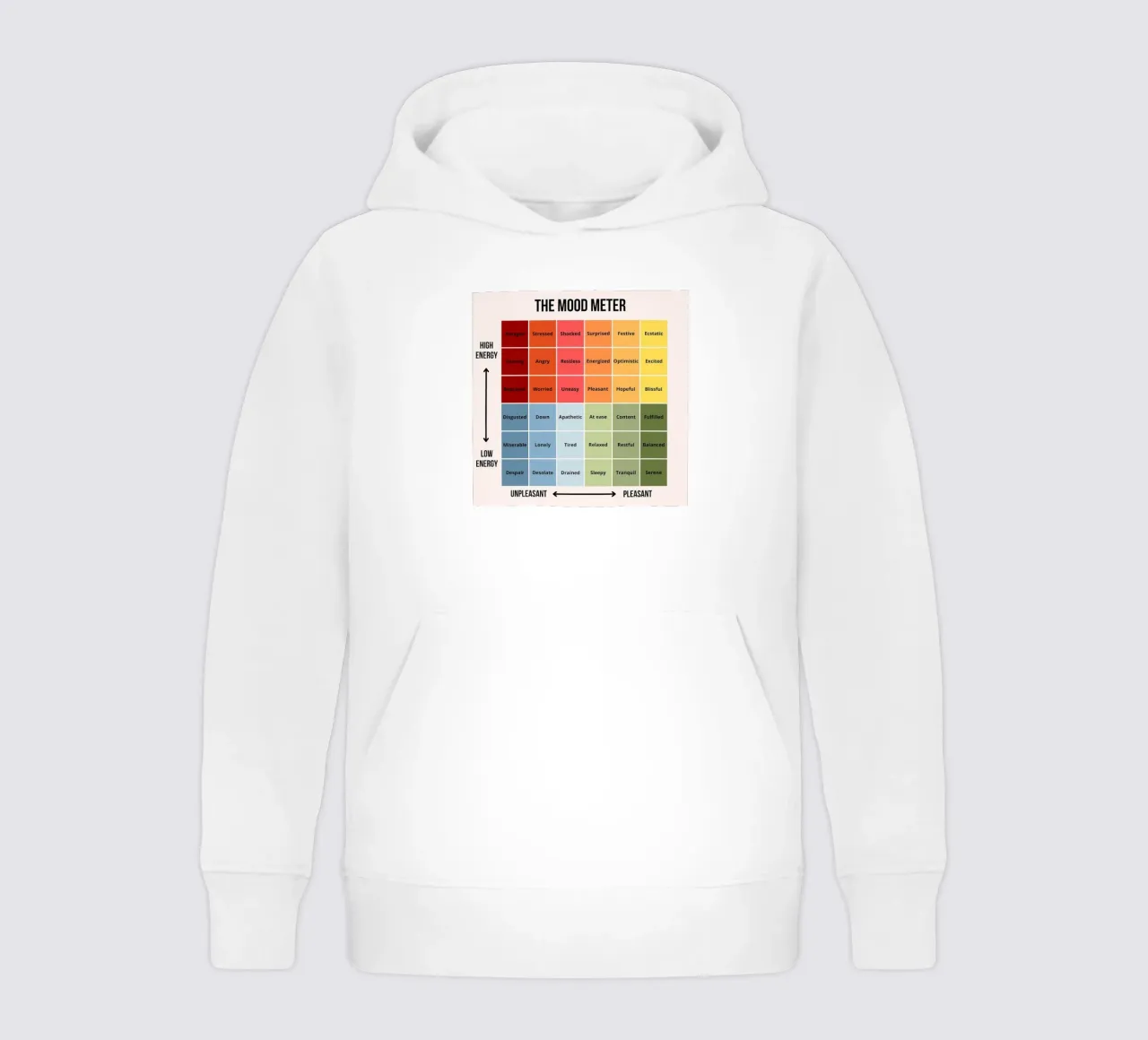 La mostra Mood Meter felpa bambino con cappuccio da Monikaprint