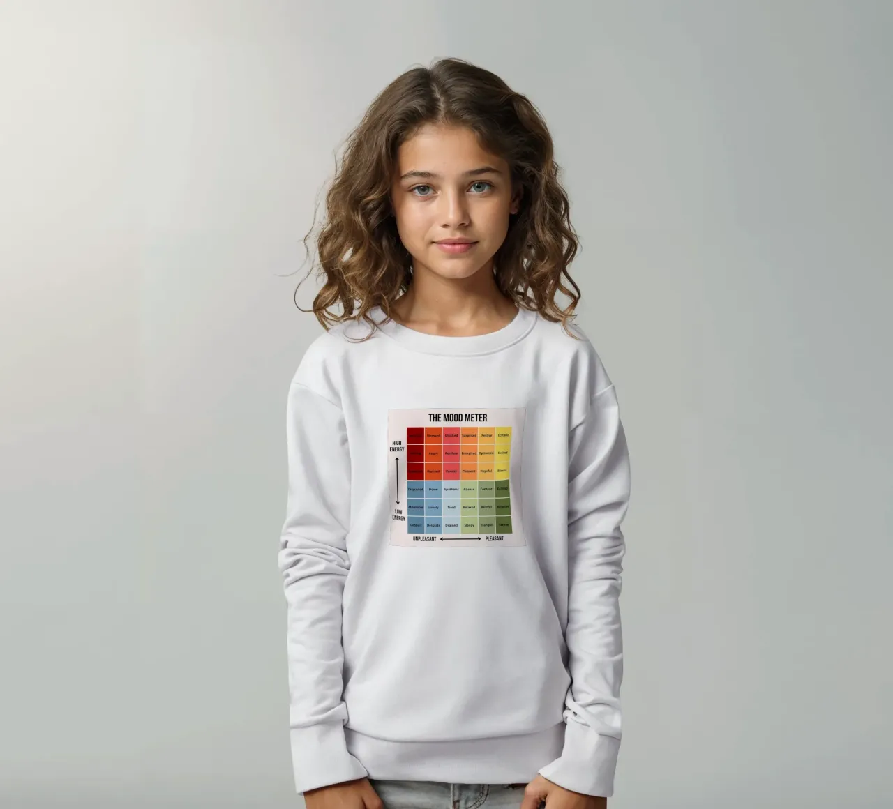 La mostra Mood Meter felpa bambino da Monikaprint