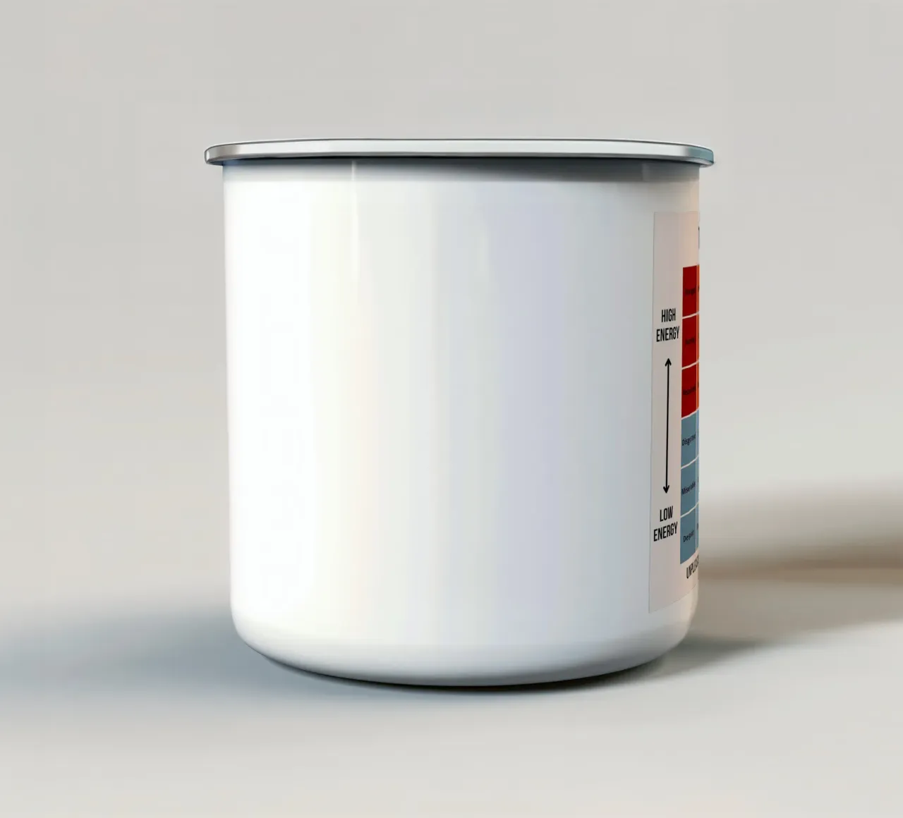 La mostra Mood Meter tazza in smalto da Monikaprint
