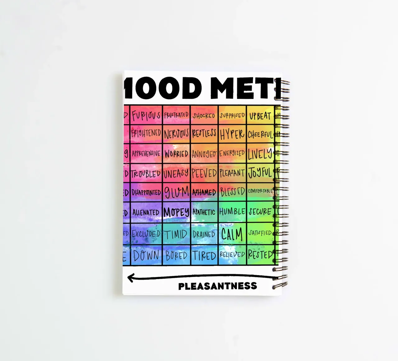 Mood Meter Landscape Exhibition spiral notebook by Monikaprint