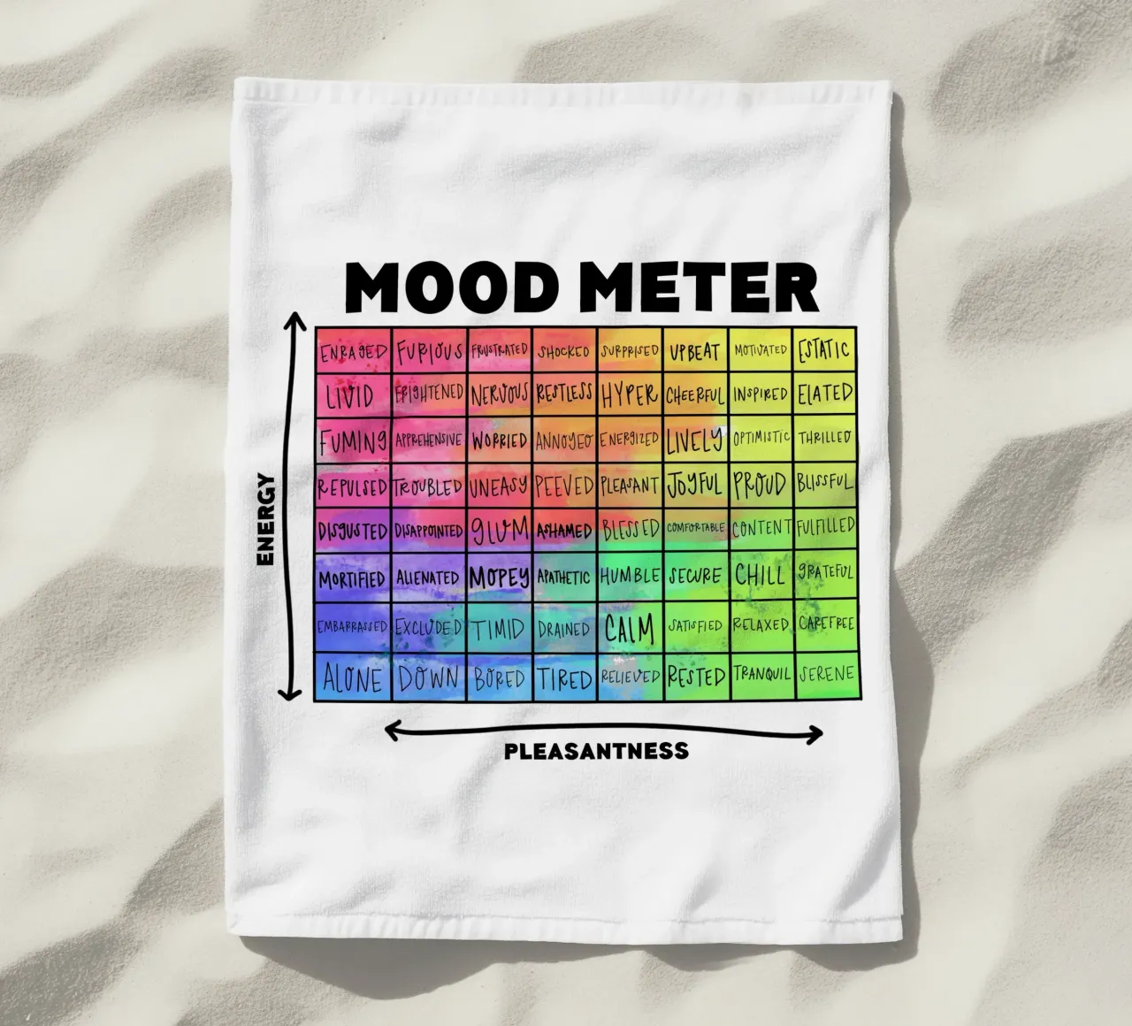 Mostra Mood Meter Landscape telo mare da Monikaprint