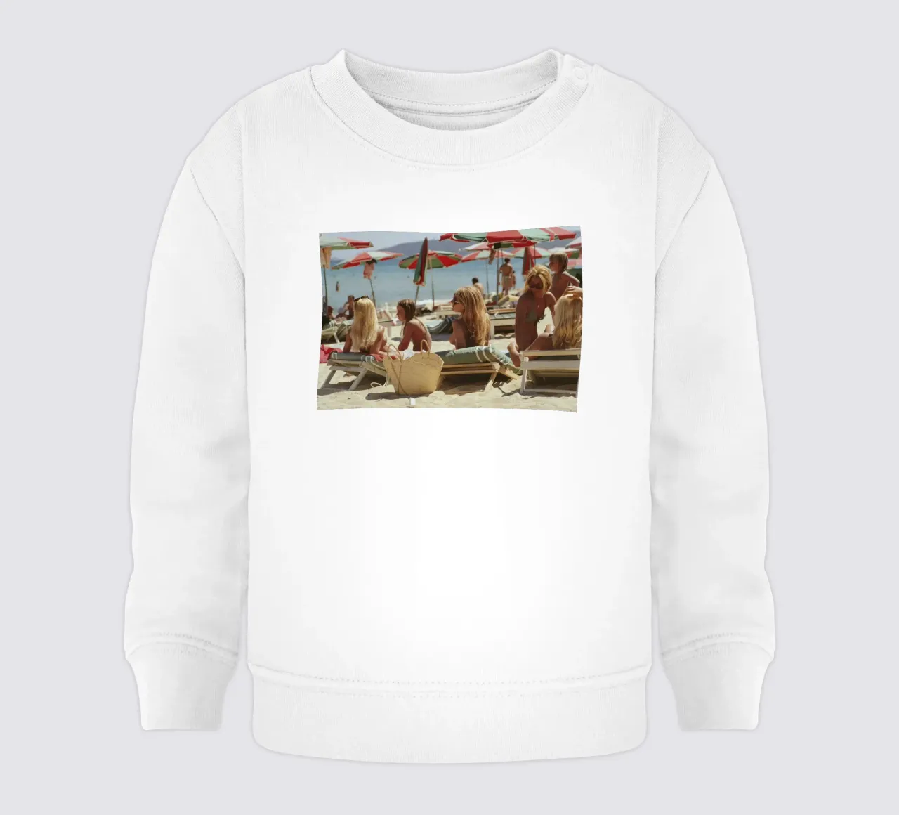 Spiaggia di Saint Tropez - Slim Aarons felpa neonato da Chrisvintage
