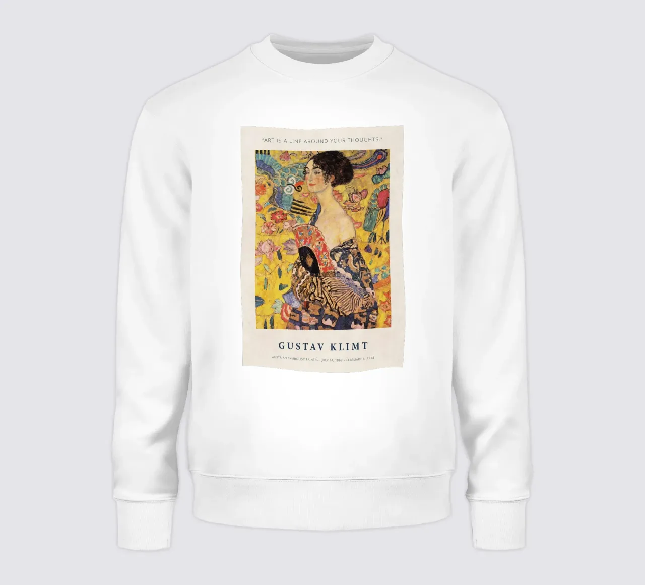 L'arte è una linea intorno ai vostri pensieri - Gustav Klimt felpa da Show Art