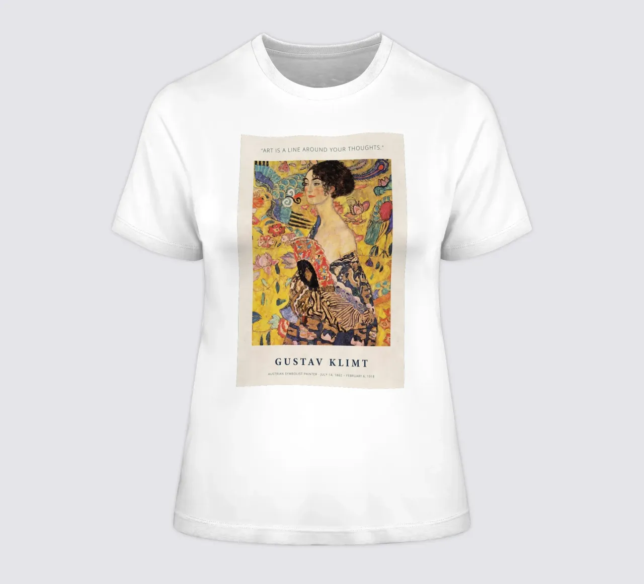L'arte è una linea intorno ai vostri pensieri - Gustav Klimt t-shirt da donna da Show Art