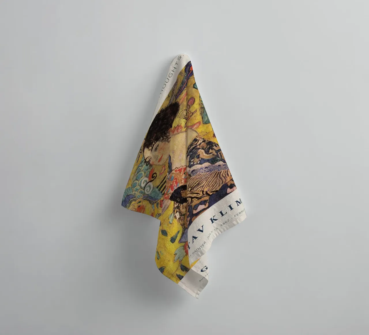 Art is a Line around Your Thoughts - Gustav Klimt towel by Show Art