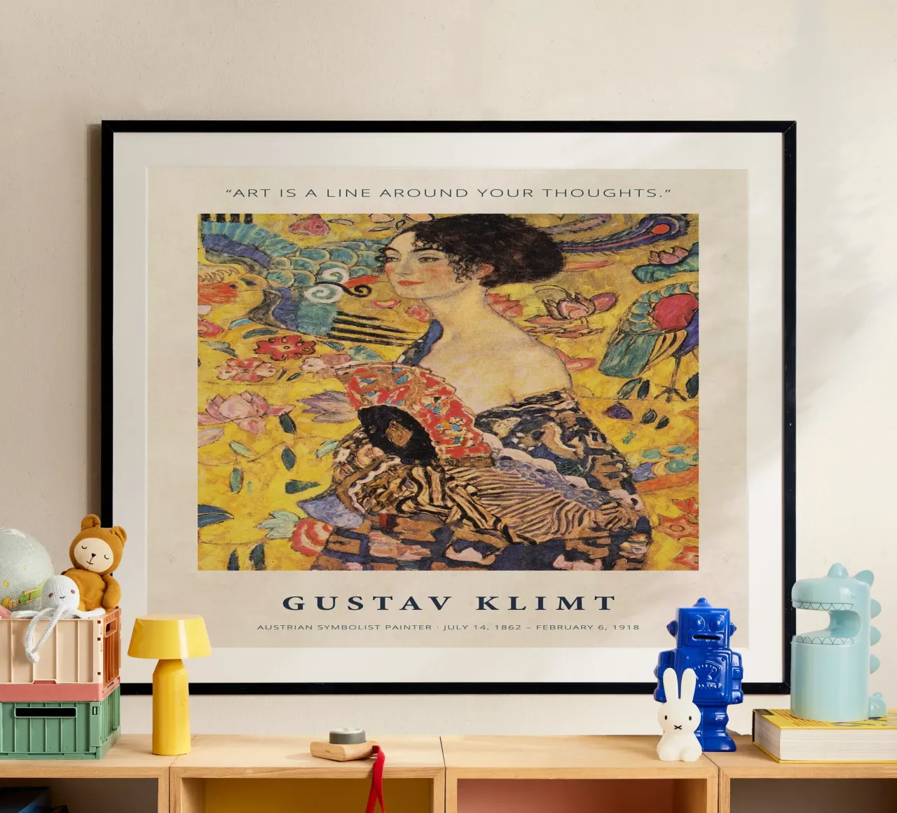 L'arte è una linea intorno ai vostri pensieri - Gustav Klimt poster da Show Art