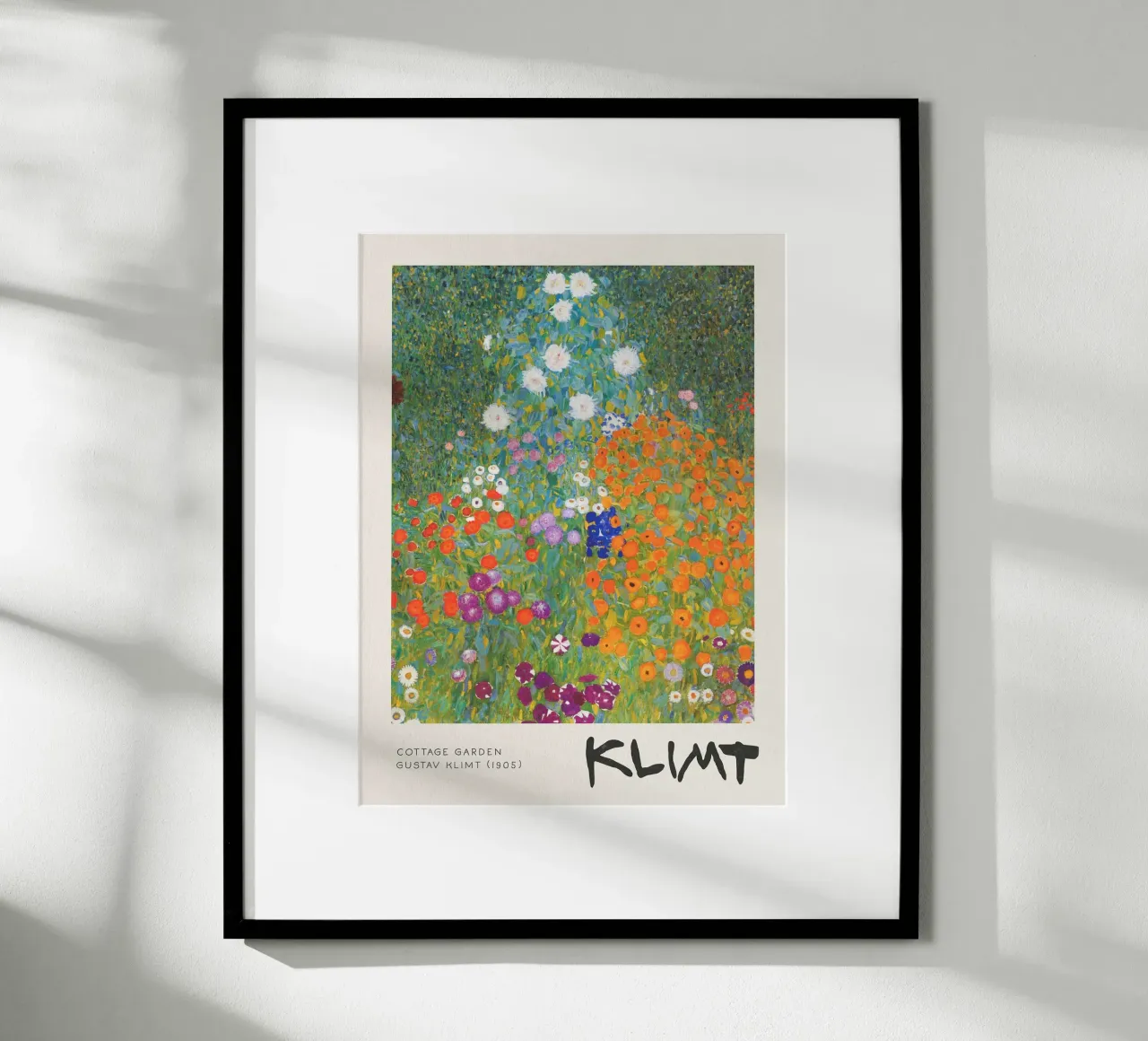 Il giardino del cottage - Gustav Klimt poster con telaio in legno da Show Art