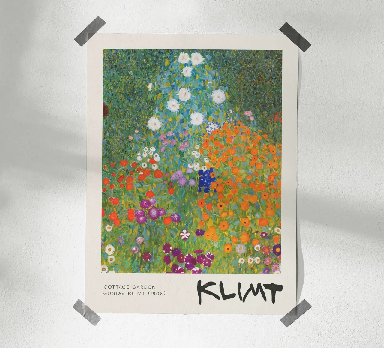 Il giardino del cottage - Gustav Klimt poster con telaio in legno da Show Art