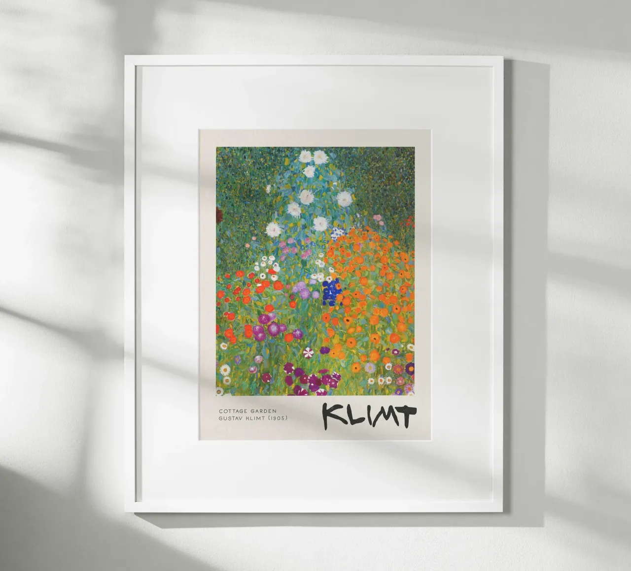 Il giardino del cottage - Gustav Klimt poster con telaio in legno da Show Art