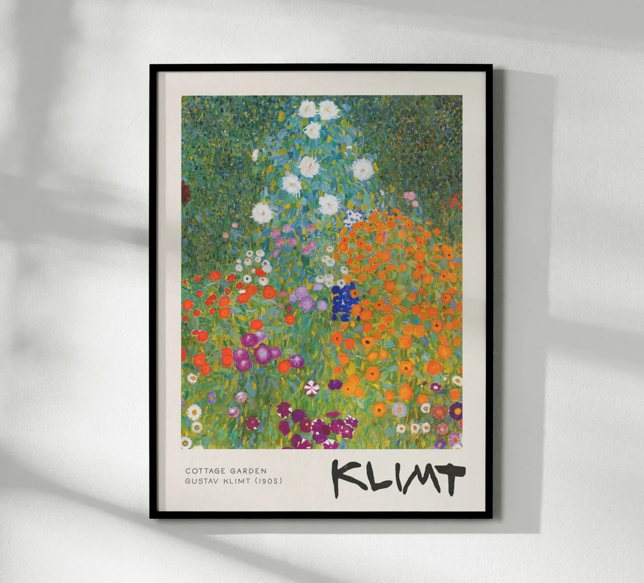 Il giardino del cottage - Gustav Klimt poster con telaio in legno da Show Art