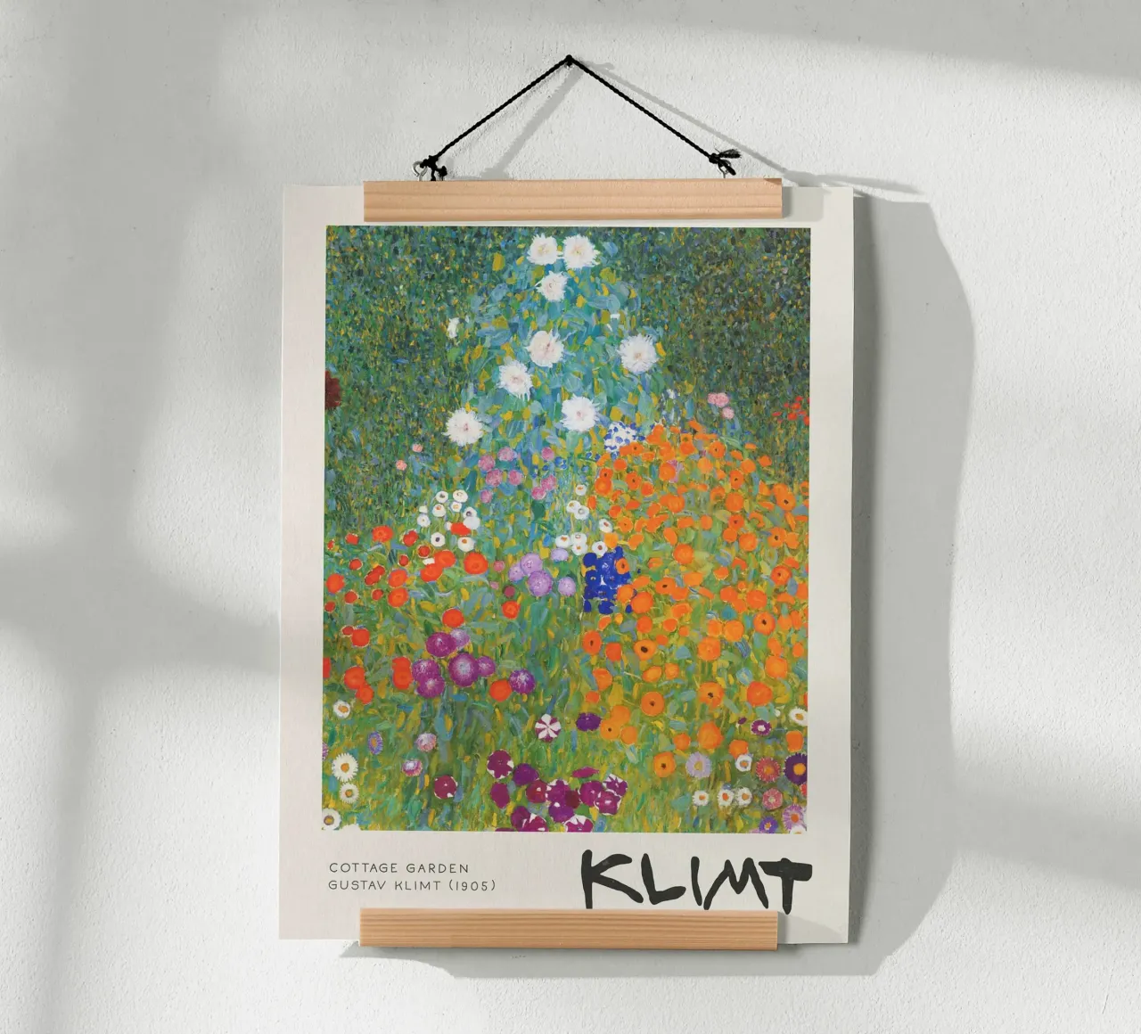 Il giardino del cottage - Gustav Klimt poster con telaio in legno da Show Art
