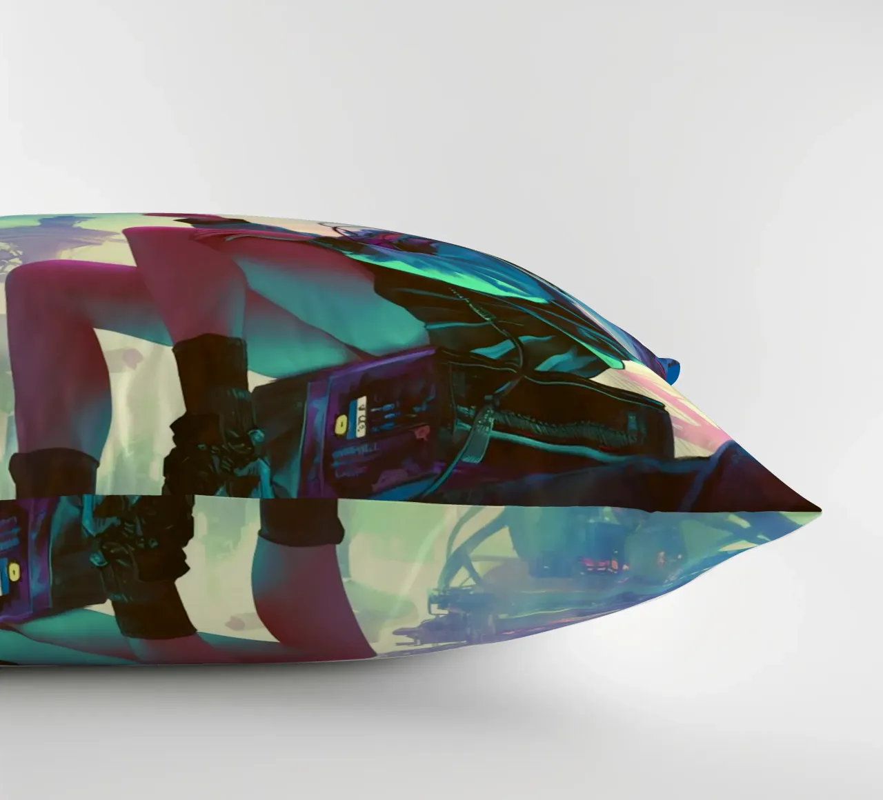 Ragazza Anime Cyberpunk che fuma cuscino da Fleur de Lys