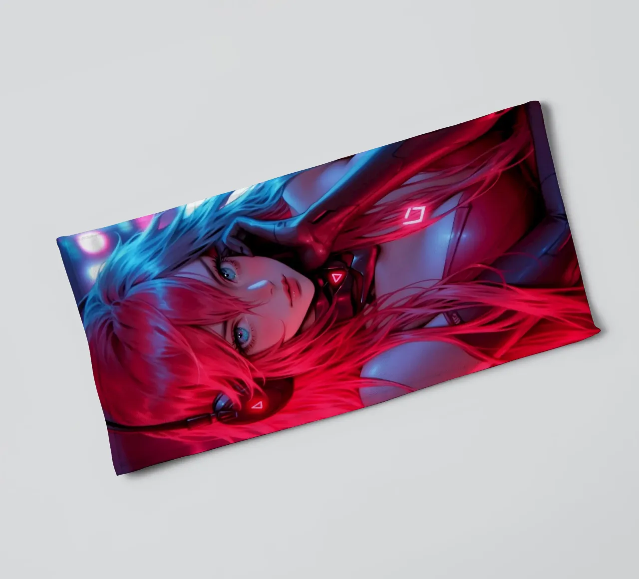 Bella ragazza anime cyberpunk asciugamano da bagno da Fleur de Lys