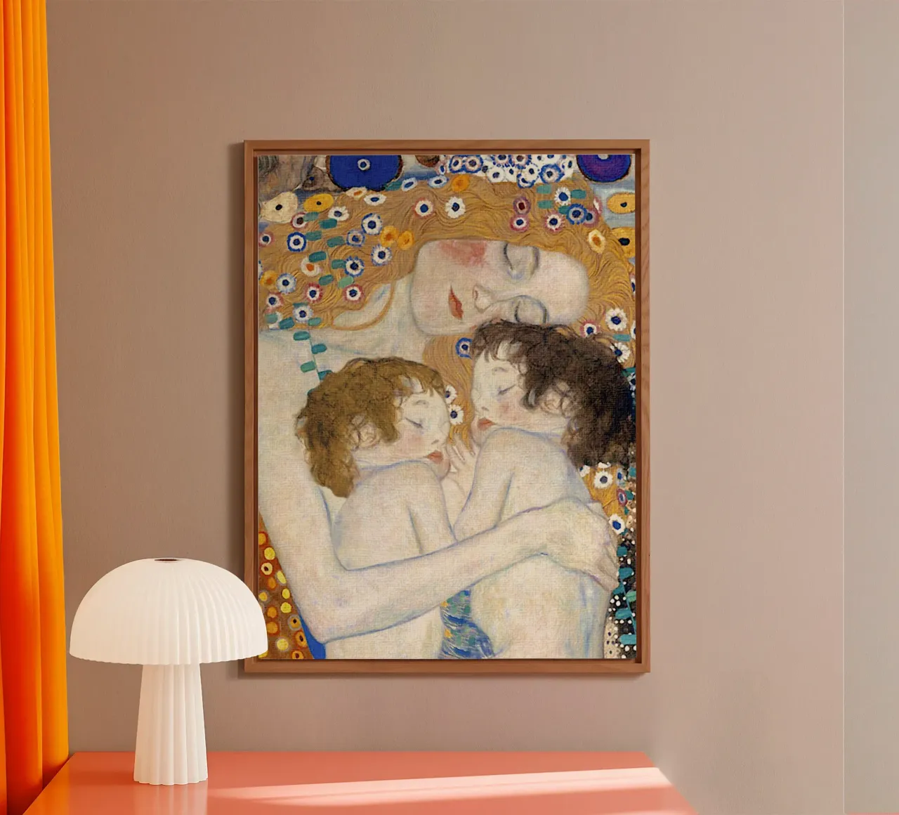 Madre e gemelli I - Gustav Klimt alluminio dibond da Show Art