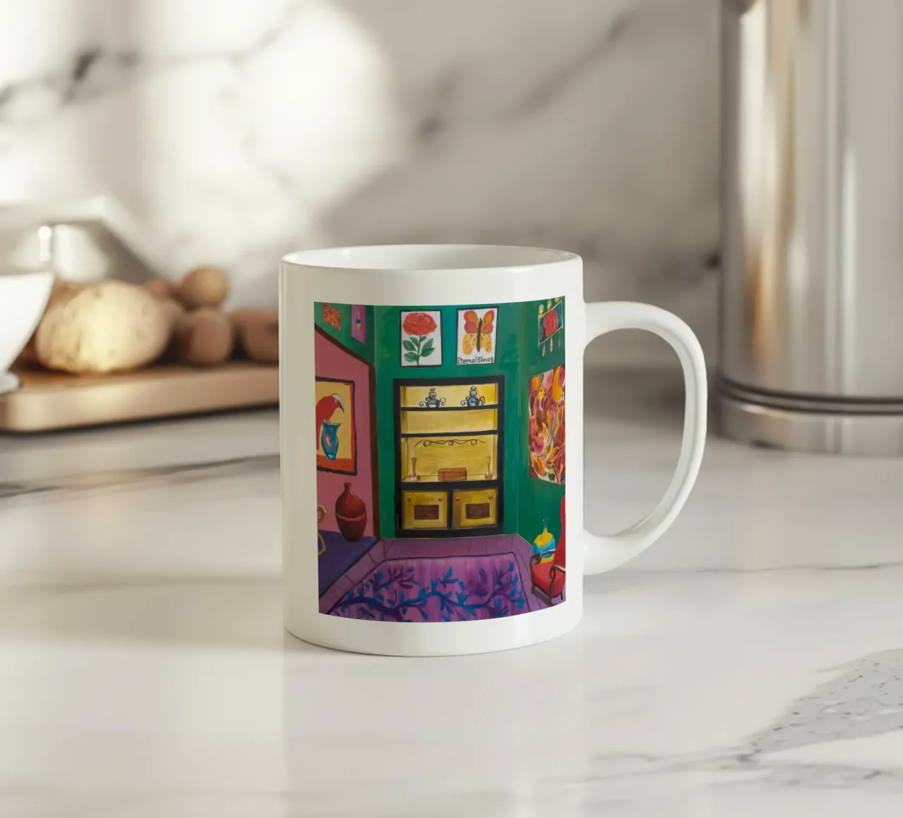 Rifugio del sonno cromatico tazza in ceramica da Opal Strokes